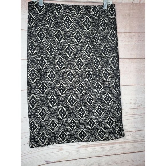 Renee C Stitch Fit Elvira Lace Pencil Black Large U.S.A Made Skirt Poly/Spandex - Picture 5 of 12